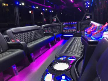 Fort Lauderdale 15 Passenger Party Bus Interior