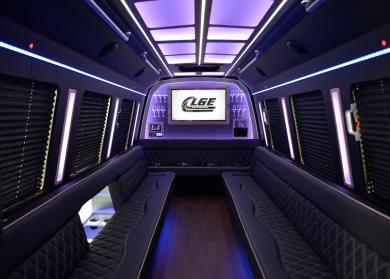 Fort Lauderdale 18 Passenger Limo Bus Interior