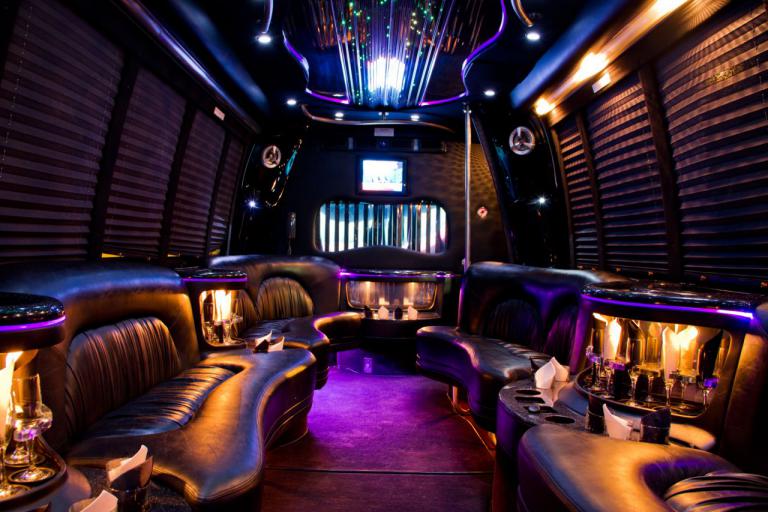 Fort Lauderdale 22 Passenger Party Bus Interior
